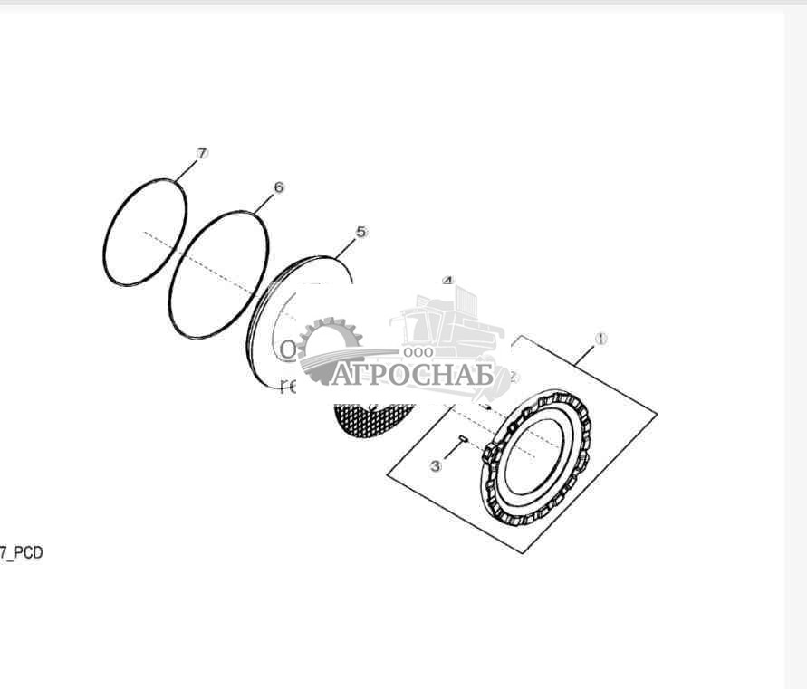 YZ121077 Двухконтурные тормоза 